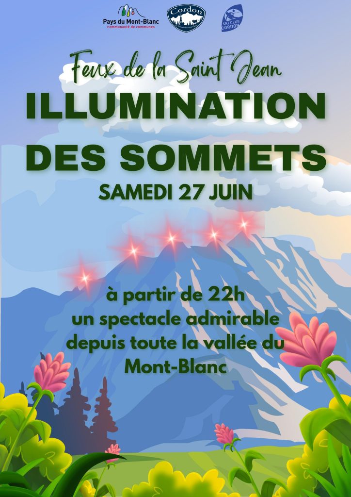 Les feux de la Saint Jean et illumination des sommets Cordon