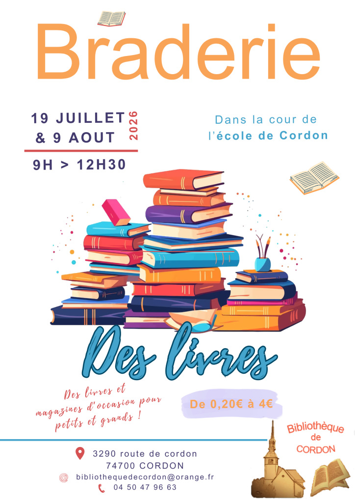 Braderie de livres avec la Bibliothèque Cordon