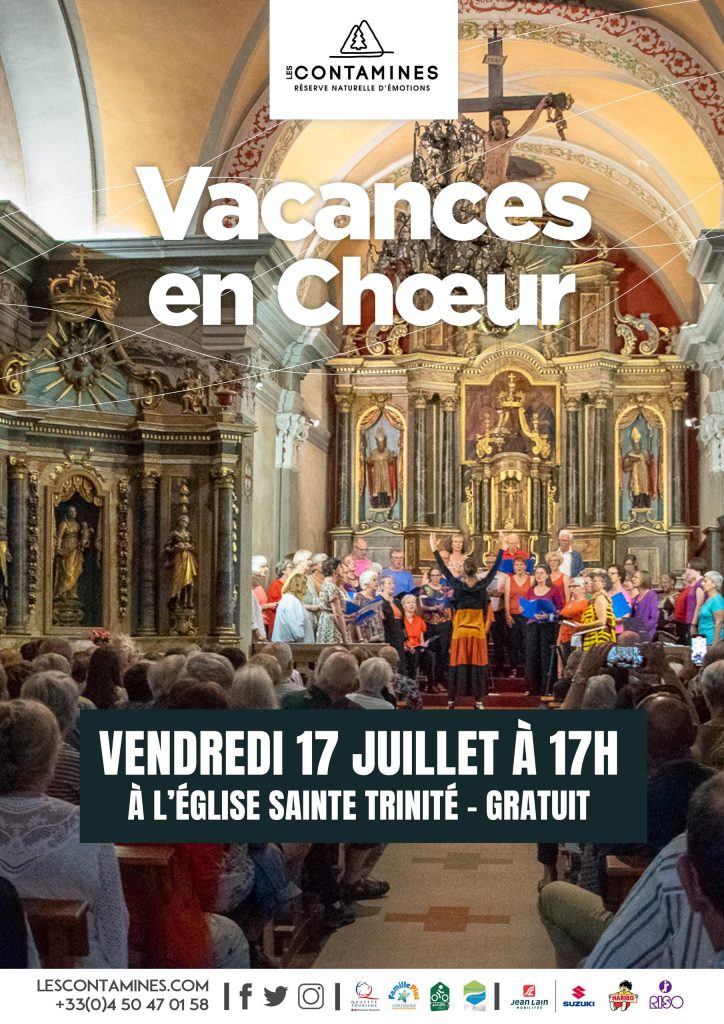 Concert de chant choral avec les choristes de Vacances en Choeur Les Contamines Montjoie