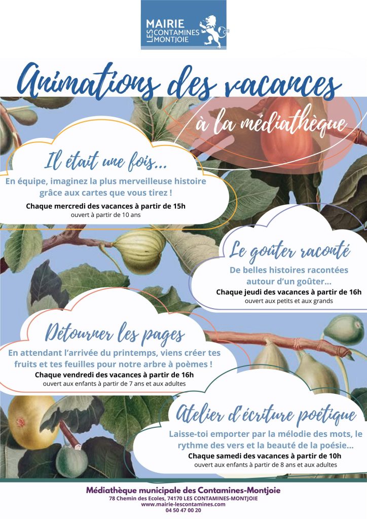 Atelier "Détournez les pages" à la médiathèque Les Contamines Montjoie