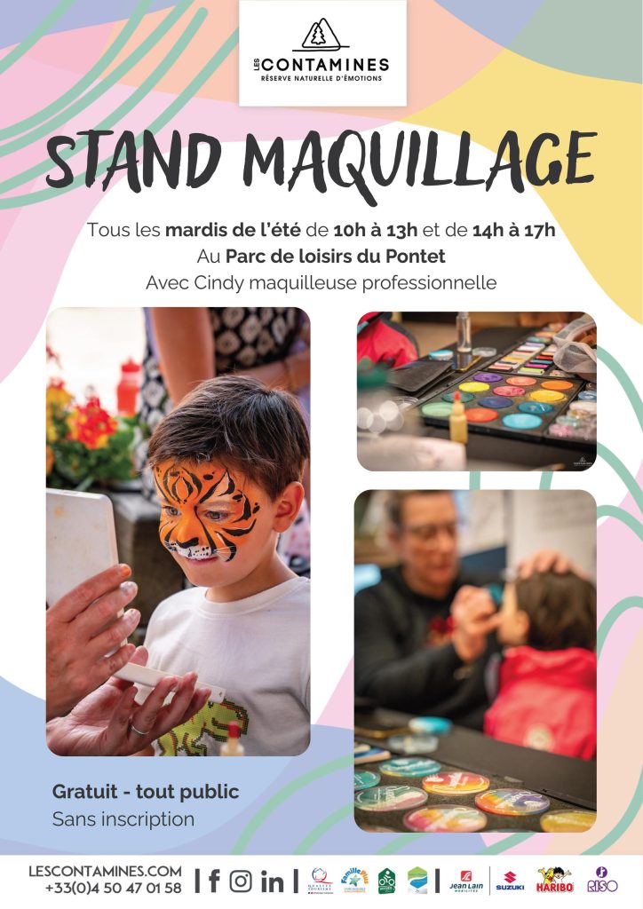 Stand maquillage pour enfants aux Contamines