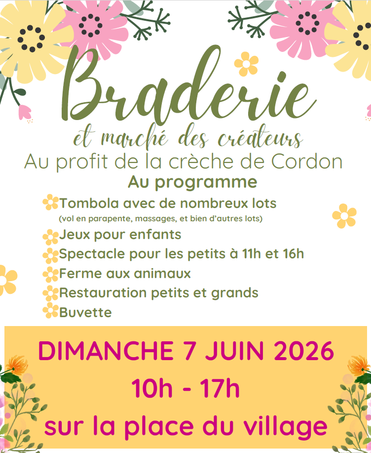 Braderie et marché de créateurs Cordon