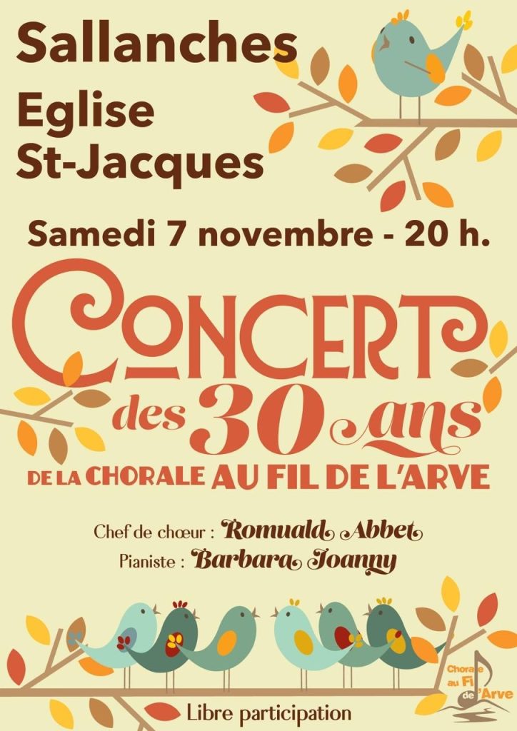 Concert des 30 ans de la chorale Sallanches