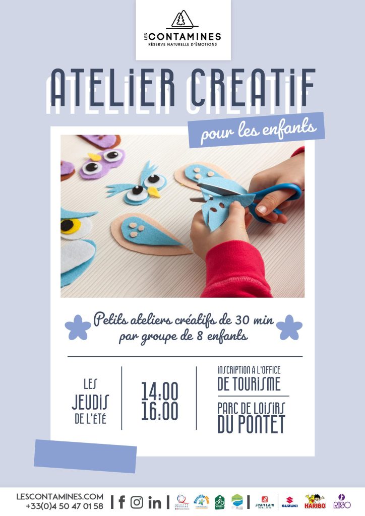 Atelier créatif pour les enfants Les Contamines Montjoie