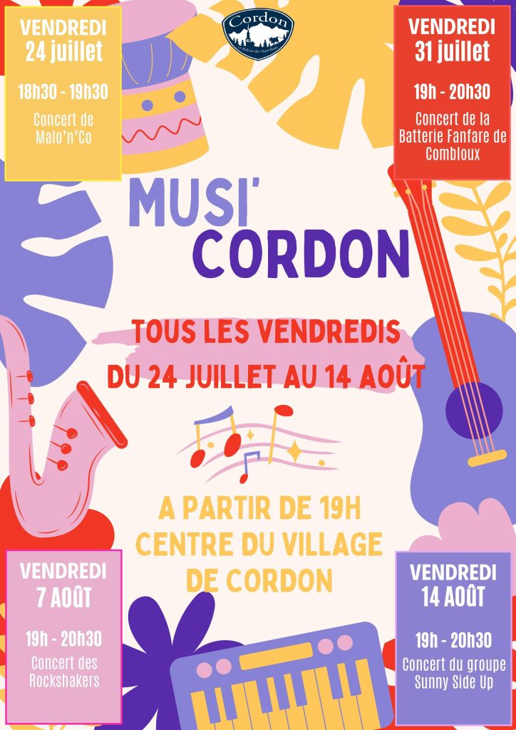 Soirée Musi'Cordon 14 août Cordon