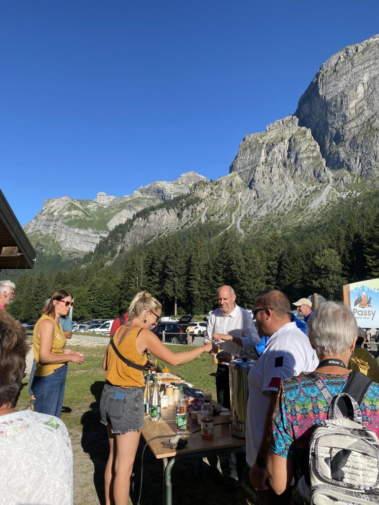 Pot d'accueil à Plaine Joux Passy