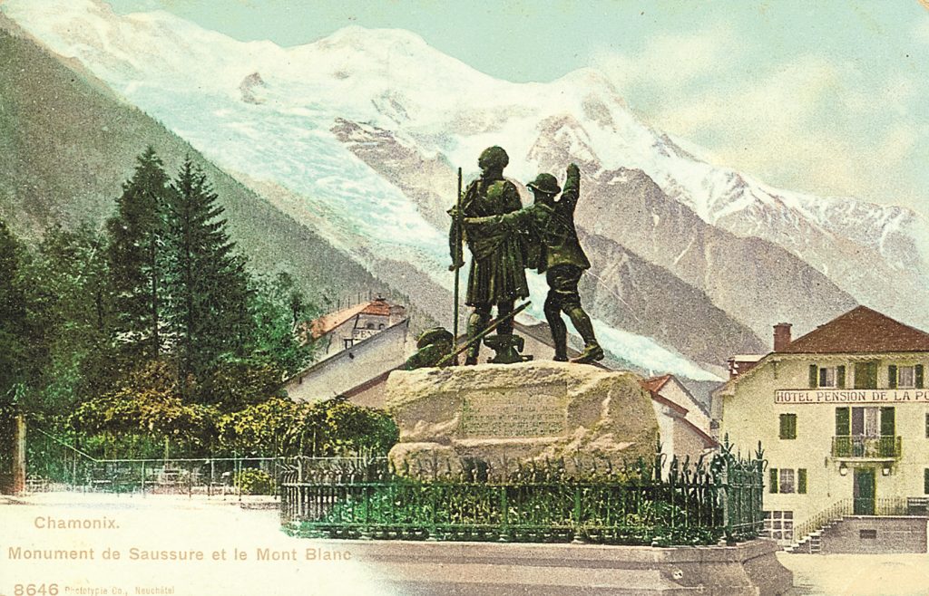 Statue Balmat et De Saussure à Chamonix