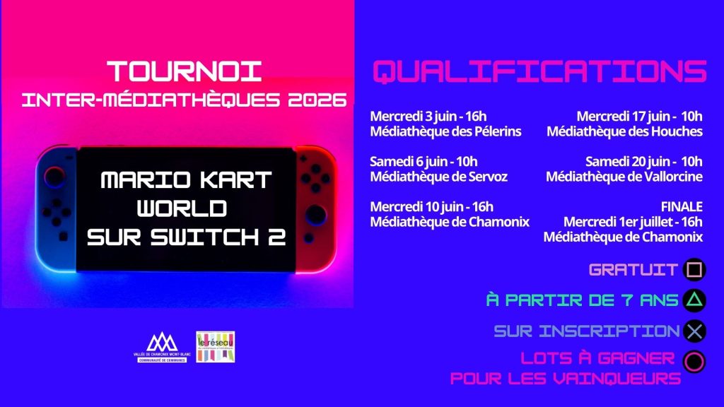 Tournoi inter médiathèques de jeux vidéo Chamonix Mont Blanc