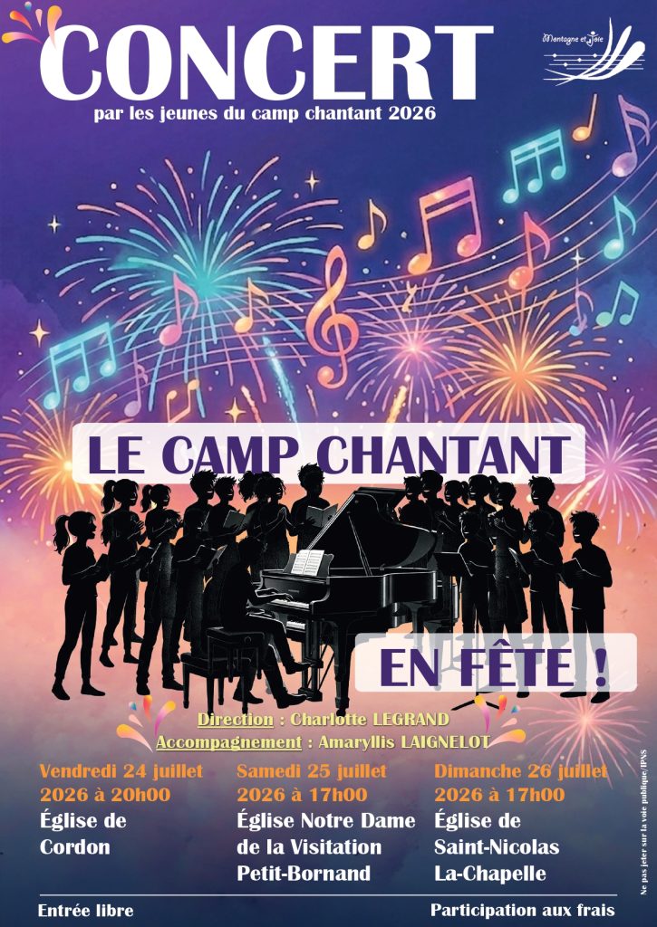 Concert des jeunes du Camp Chantant de l'association "Montagne et Joie" Cordon