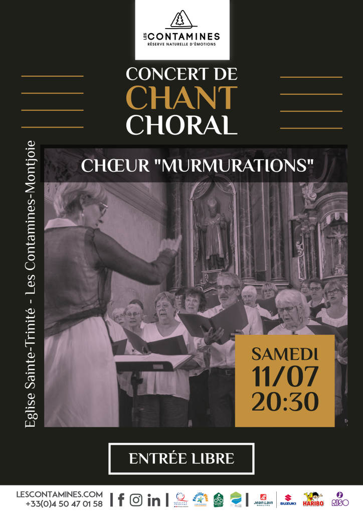 Concert du choeur Murmurations sous la direction de Blanche Latour Les Contamines Montjoie