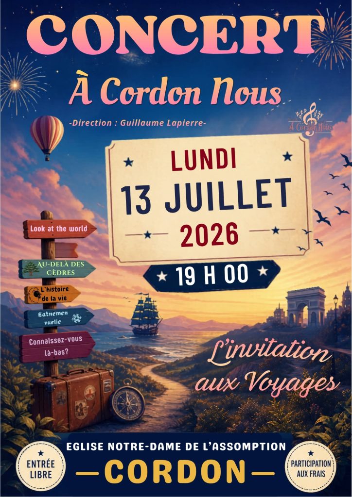 Concert de la chorale "A Cordon Nous" Cordon