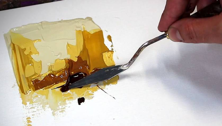 Atelier pour enfants peinture au couteau inspiration Ange Abrate Cordon