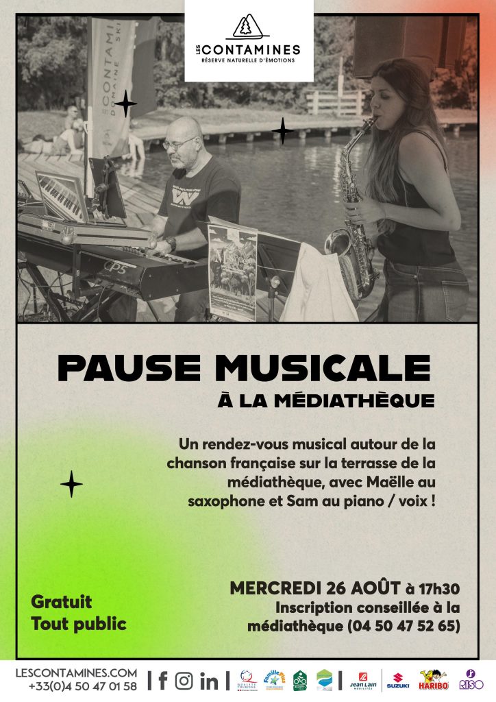 Pause musicale à la médiathèque avec Maëlle et Sam Les Contamines Montjoie