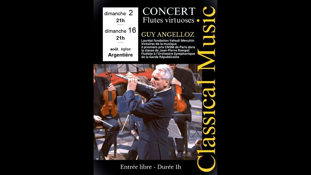 Concert de flûtes virtuoses Guy Angelloz Argentière