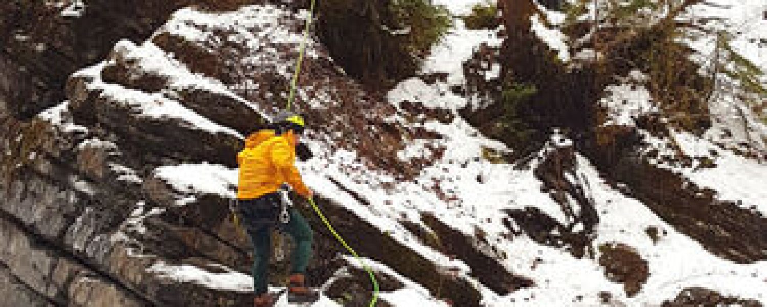 Un canyon complètement givré
