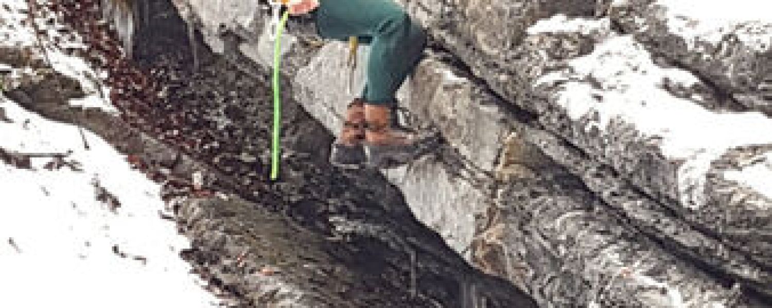 Un canyon complètement givré
