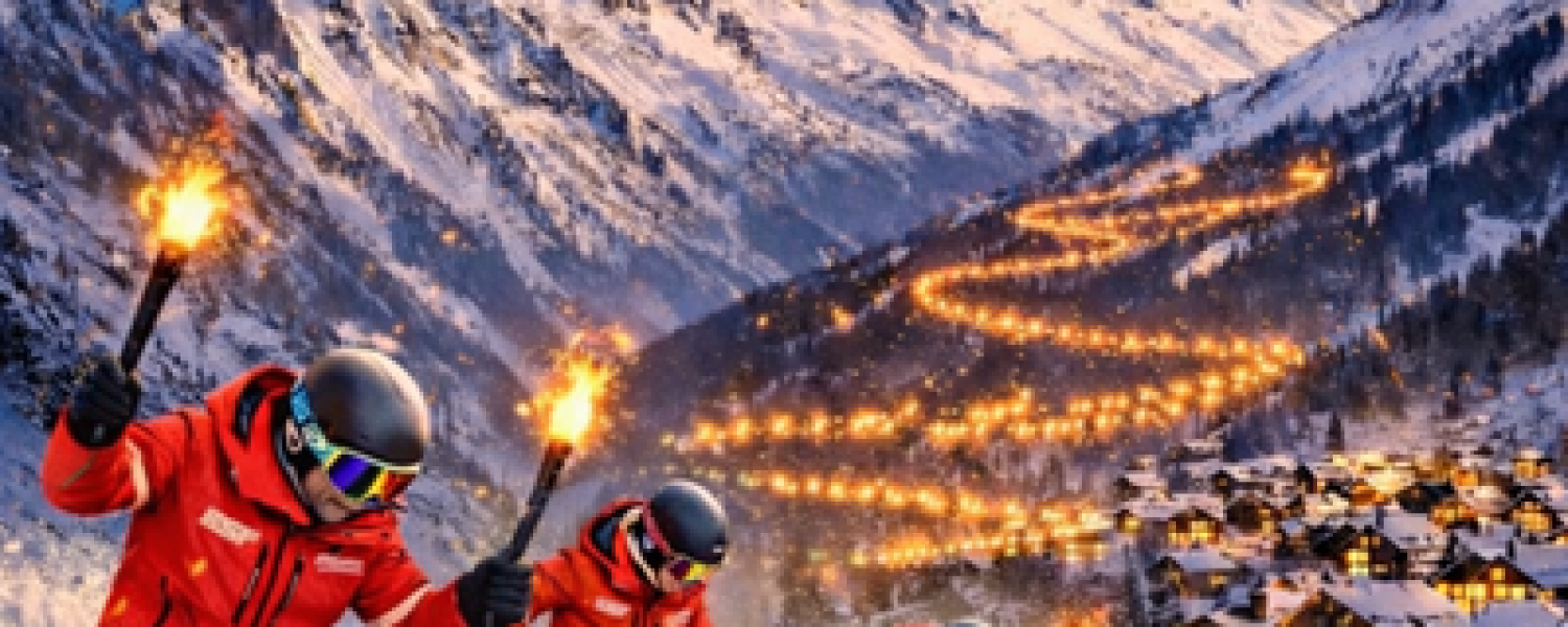 Descente aux flambeaux Chamonix Mont Blanc