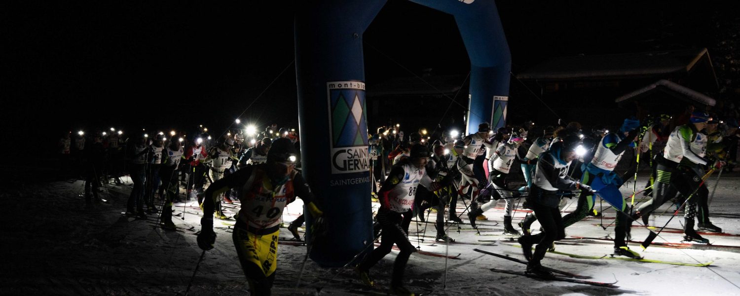 La Diagonale du Mont Joly Course de ski de randonnée en nocturne Saint Gervais les Bains