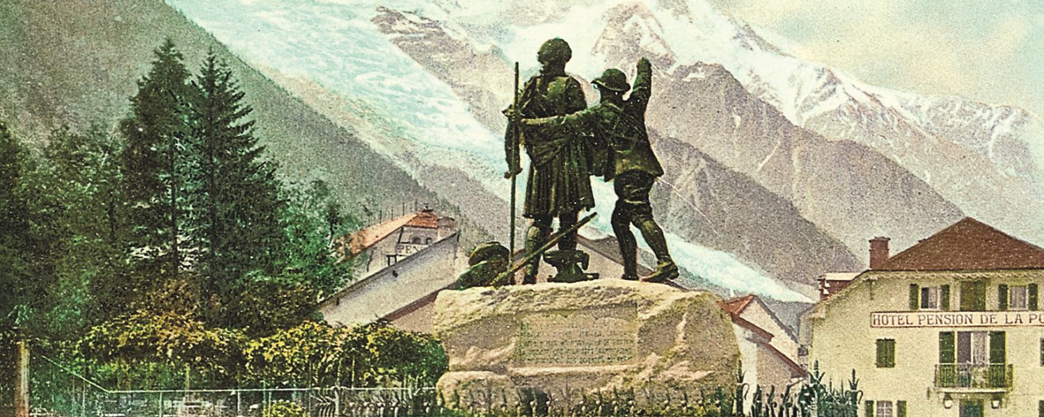 Statue Balmat et De Saussure à Chamonix