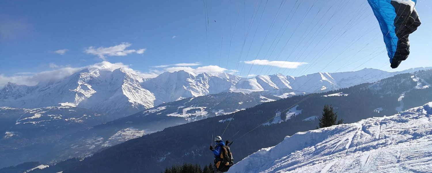 Baptême parapente à ski Cordon